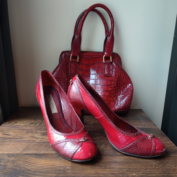 Marc Jacobs Shoes - Marc Jacobs Red Patent Leather Pumps Heels 10 / 41.5